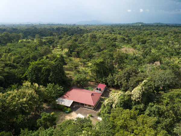 The Tagbo Falls Lodge from above