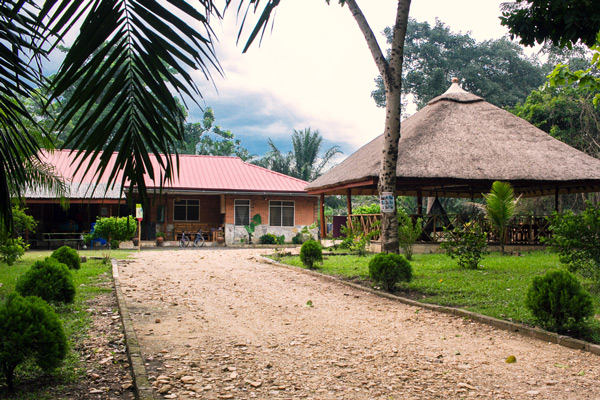 The Tagbo Falls Lodge and its summer hut