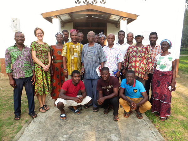 One of the many meetings with the village committee