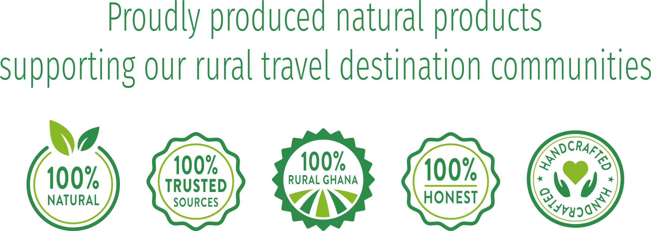 Proudly produced natural products supporting our rural travel destination communities